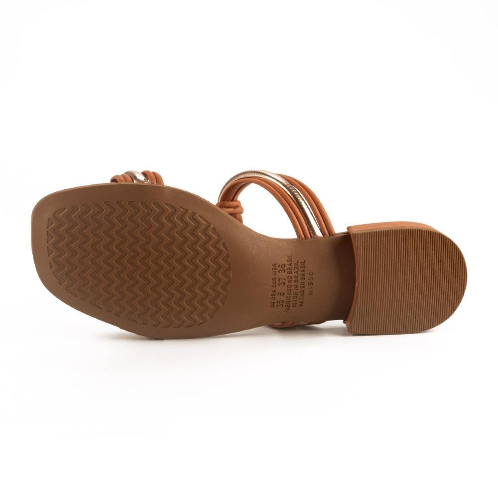 Tamanco Mississipi de Salto Baixo Feminino MB321 Caramelo 3