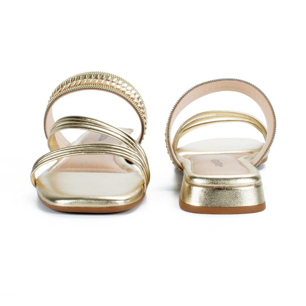 Tamanco Mississipi de Salto Baixo MB201 Dourado 4