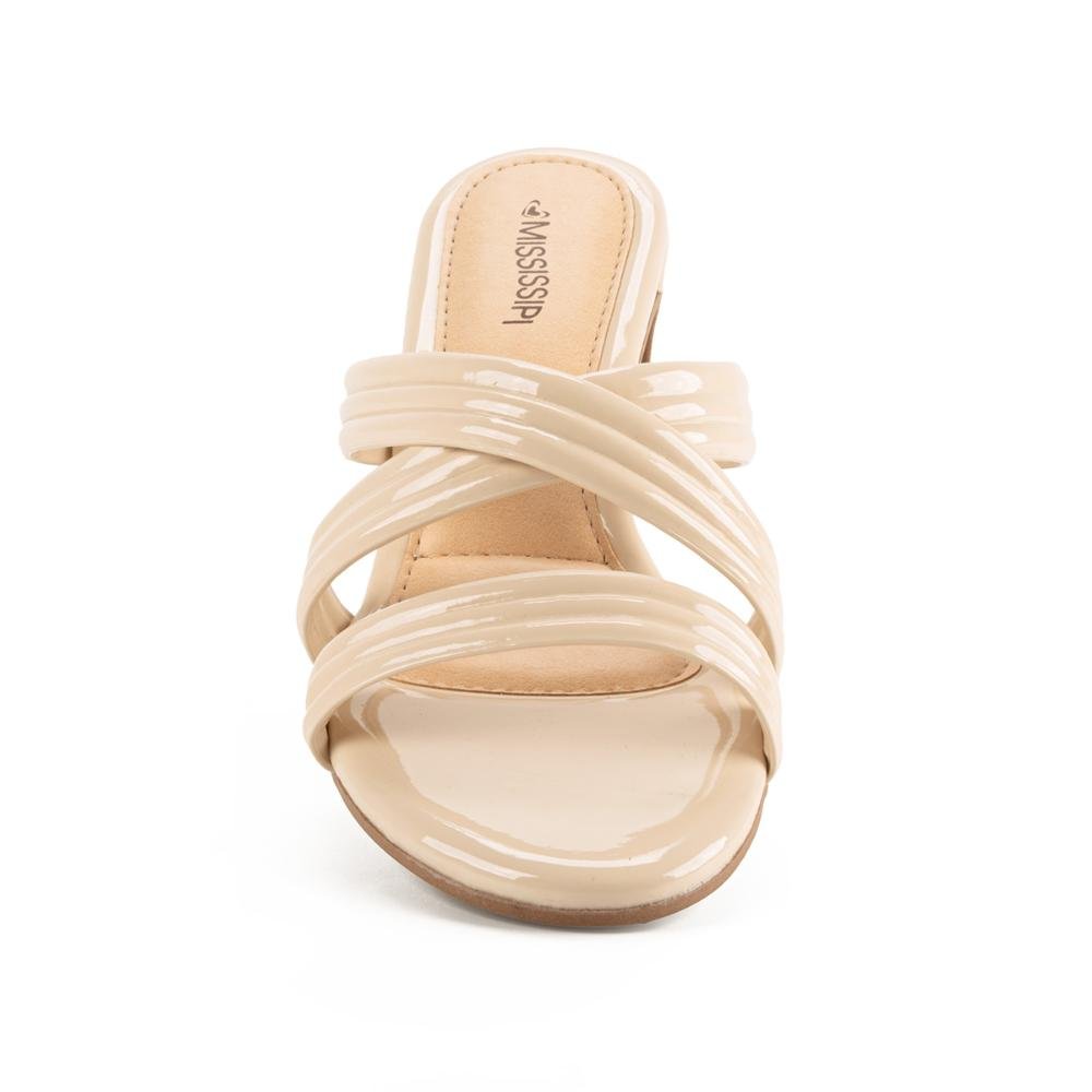 Tamanco Mississipi de Salto Bloco MC141 Bege 6