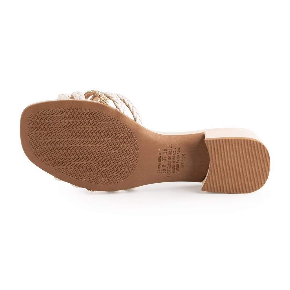 Tamanco Mississipi de Salto Bloco MB801 Bege 5