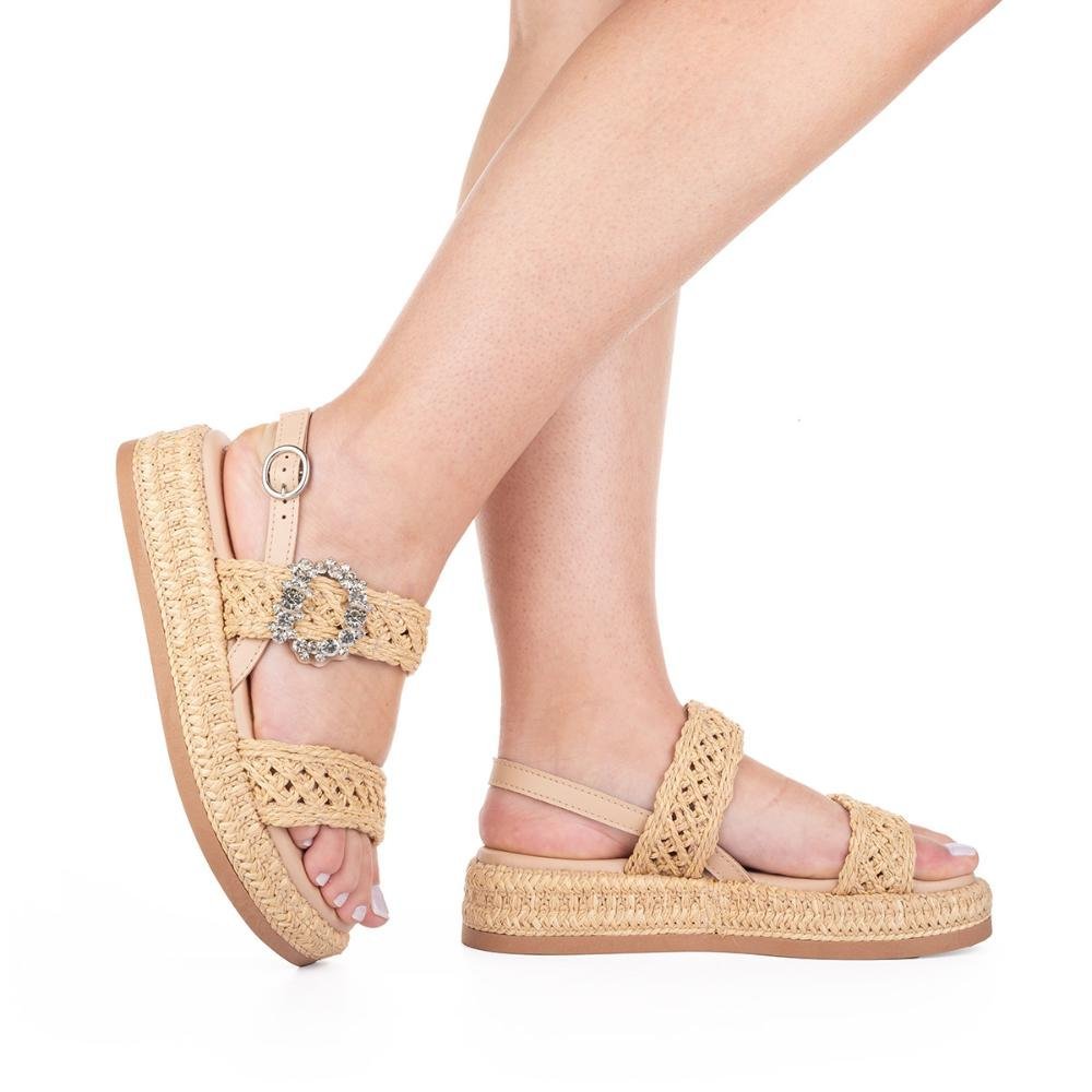 Sandália Tanara Flatform Feminina T8742 Bege 2