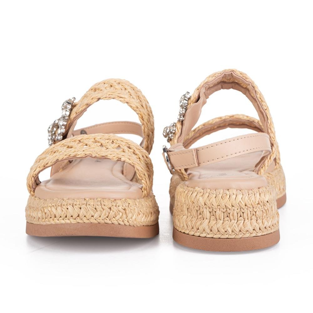 Sandália Tanara Flatform Feminina T8742 Bege 4