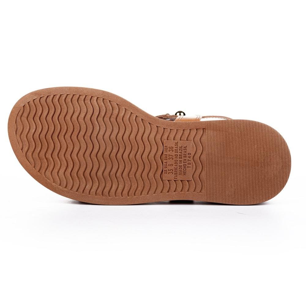 Sandália Tanara Flatform Feminina T8741 Caramelo 5
