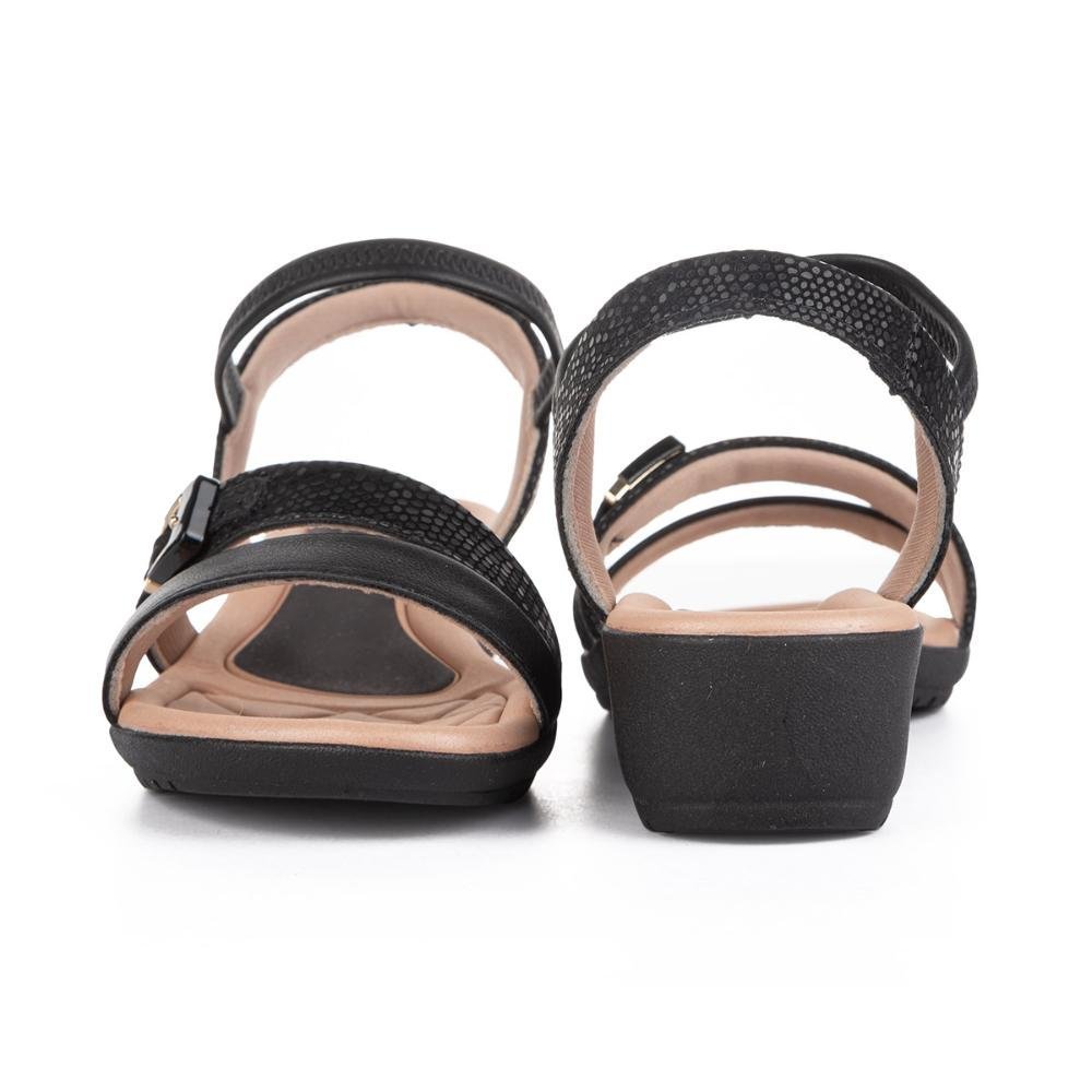 Sandália Campesí Anabela Feminina CP151 Preto 4