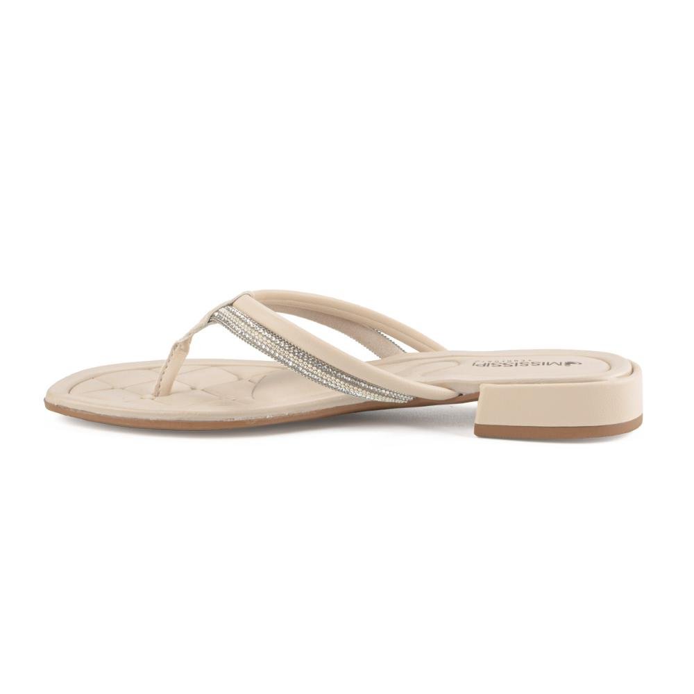 Chinelo Mississipi Com Brilhos MC611 Bege 3