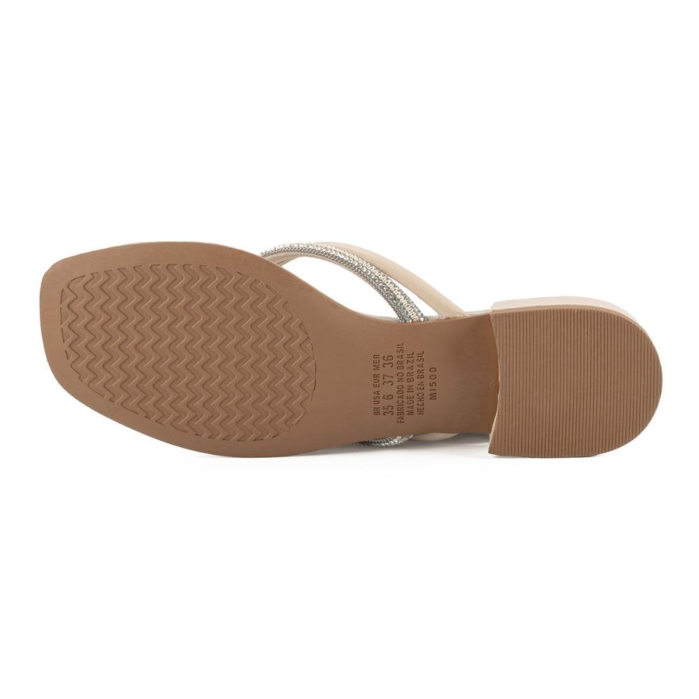 Chinelo Mississipi Com Brilhos MC611 Bege 5