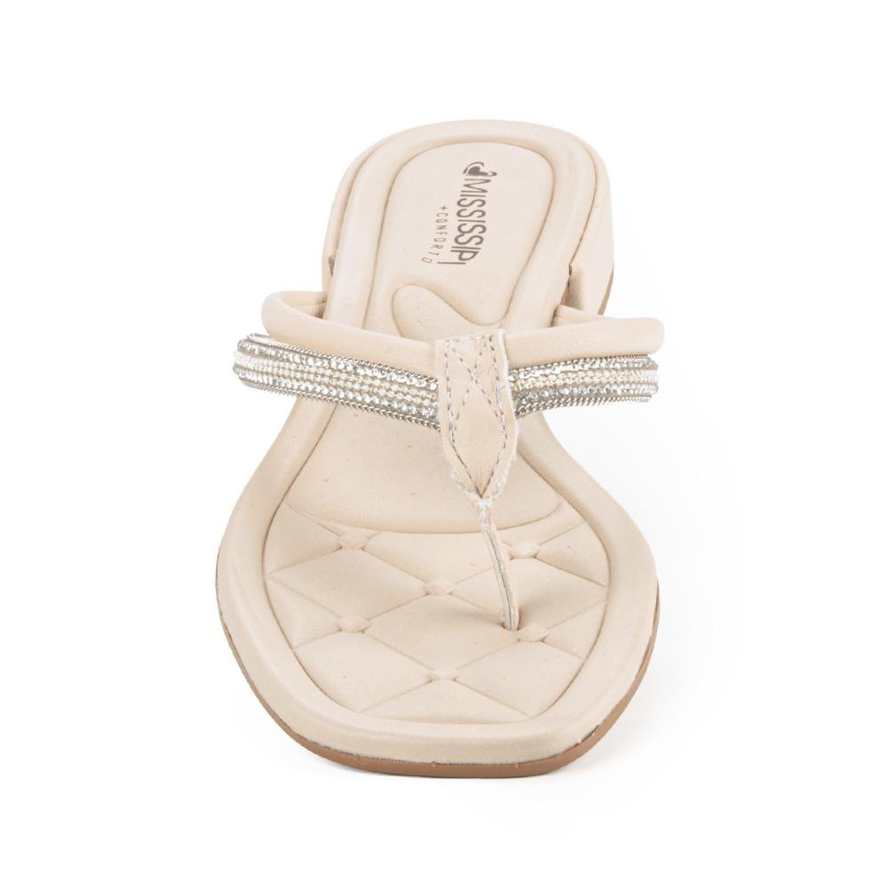 Chinelo Mississipi Com Brilhos MC611 Bege 6