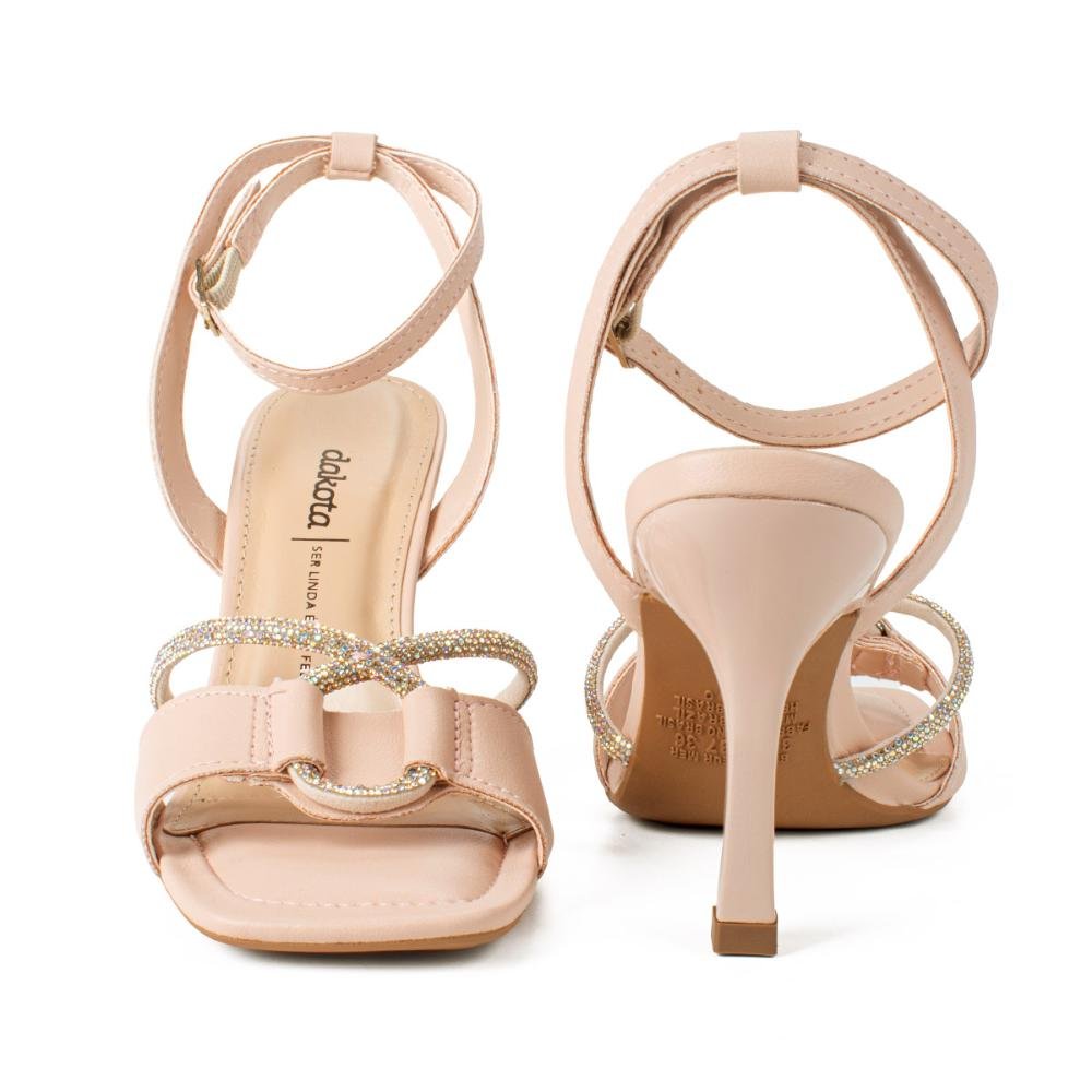 Sandália Dakota de Salto Alto Y8255 Bege 5