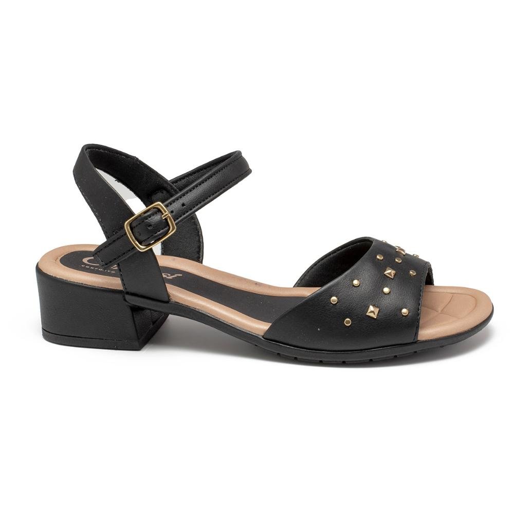 Sandália Campesí de Salto Bloco CP651 Preto 3