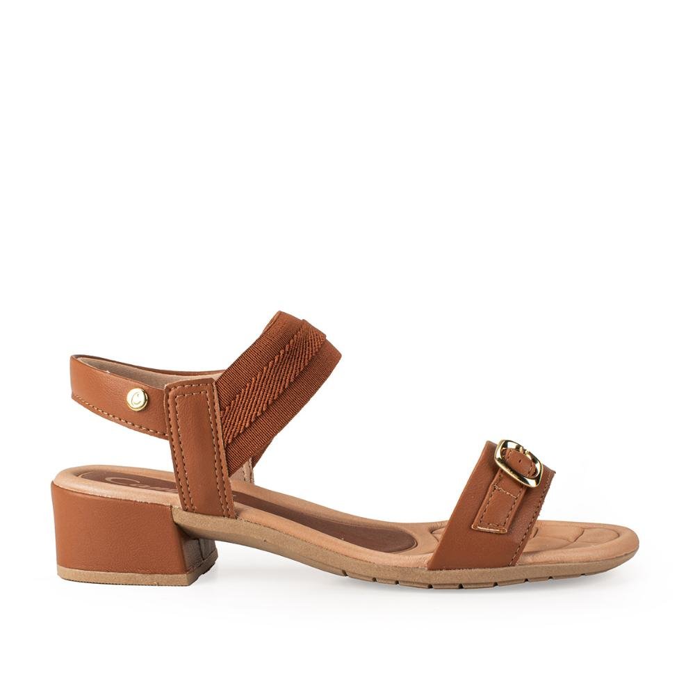 Sandália Campesí de Salto Bloco Marinho CP652 Marrom 3