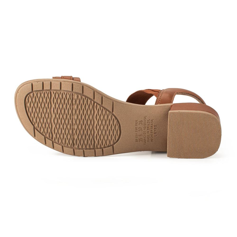 Sandália Campesí de Salto Bloco Marinho CP652 Marrom 5