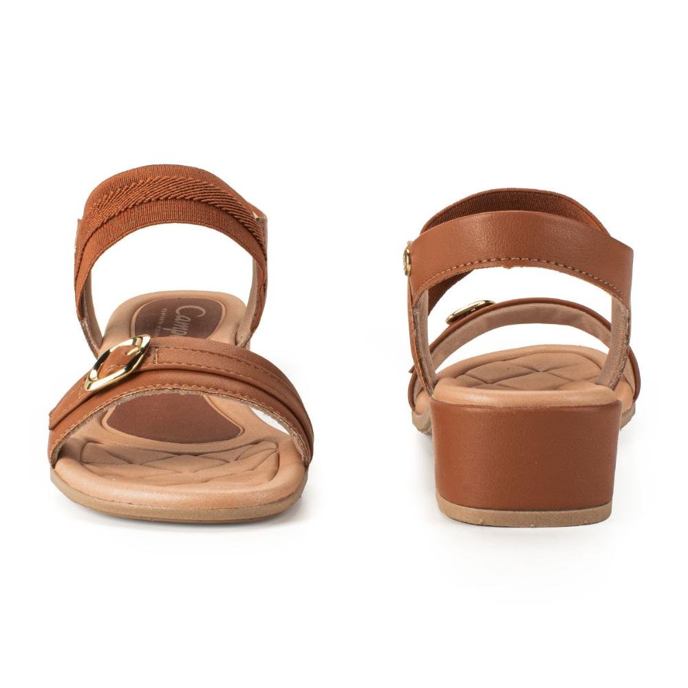 Sandália Campesí de Salto Bloco Marinho CP652 Marrom 6