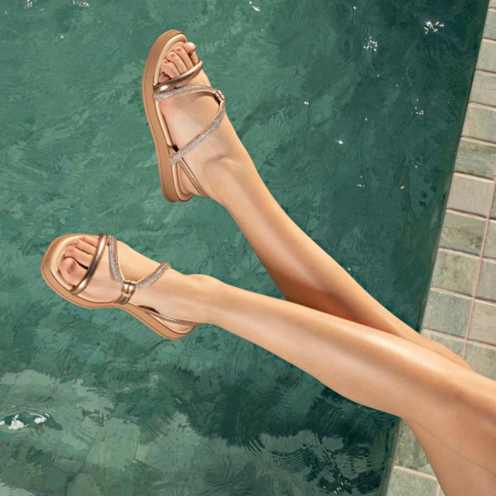 Sandália Dakota Flatform Metalizada Y8621 Dourado 7