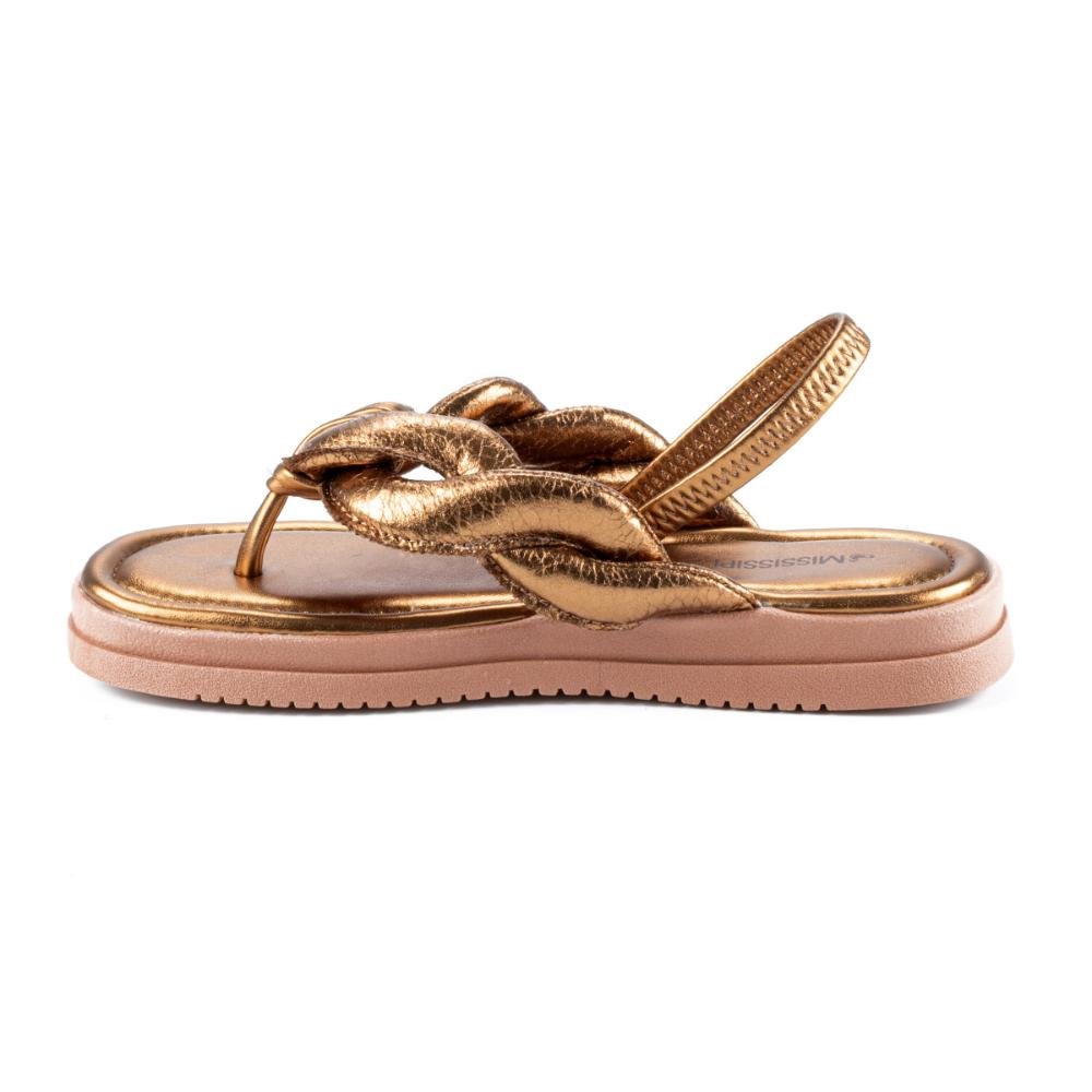 Sandália Mississipi Flatform Metalizada MC753 Marrom 4