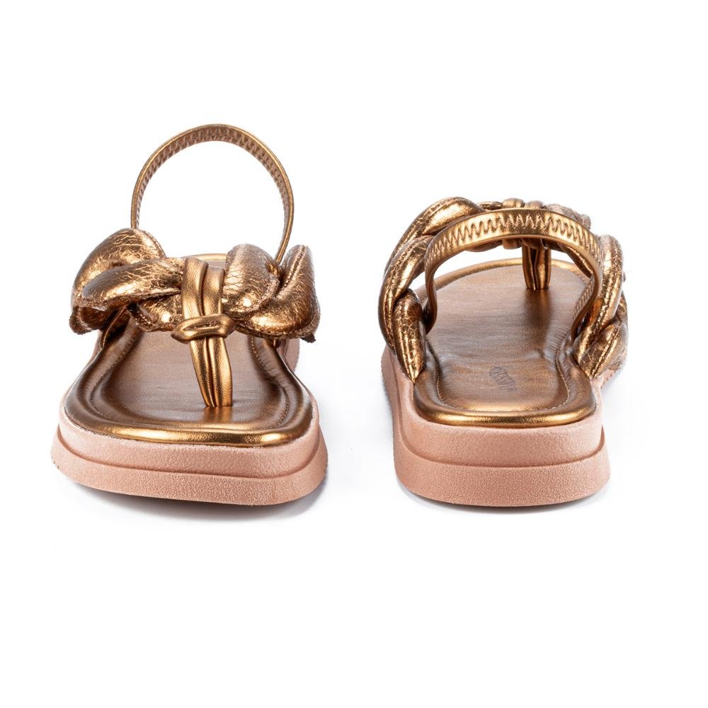 Sandália Mississipi Flatform Metalizada MC753 Marrom 6