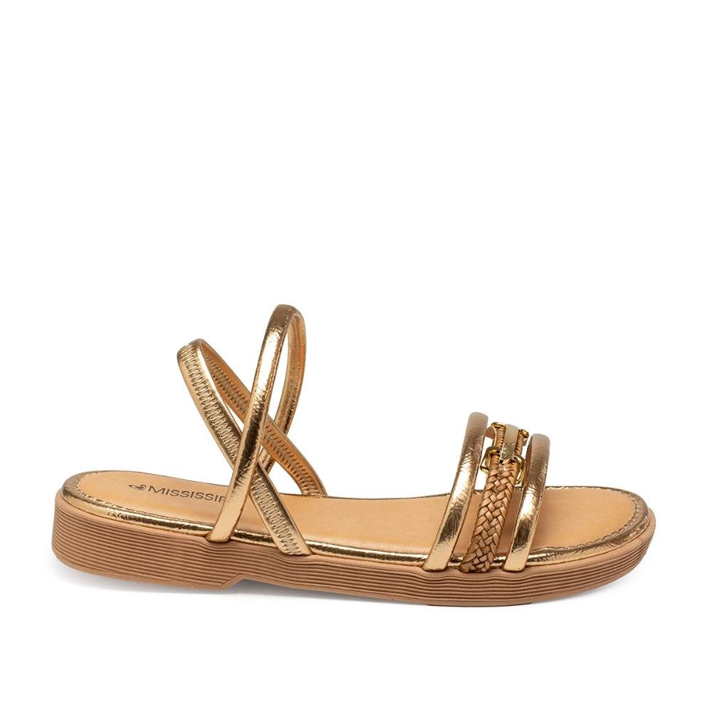 Sandália Mississipi Flatform Metalizada MC563 Dourado 3