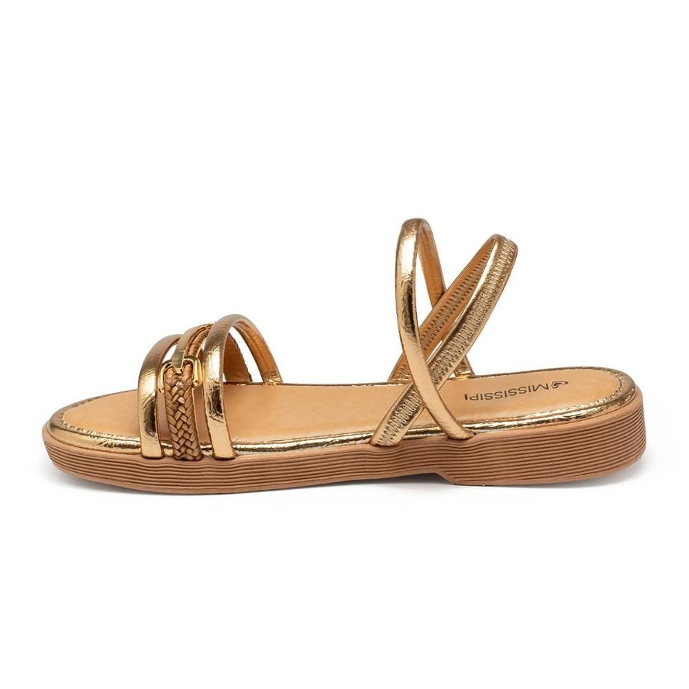 Sandália Mississipi Flatform Metalizada MC563 Dourado 4