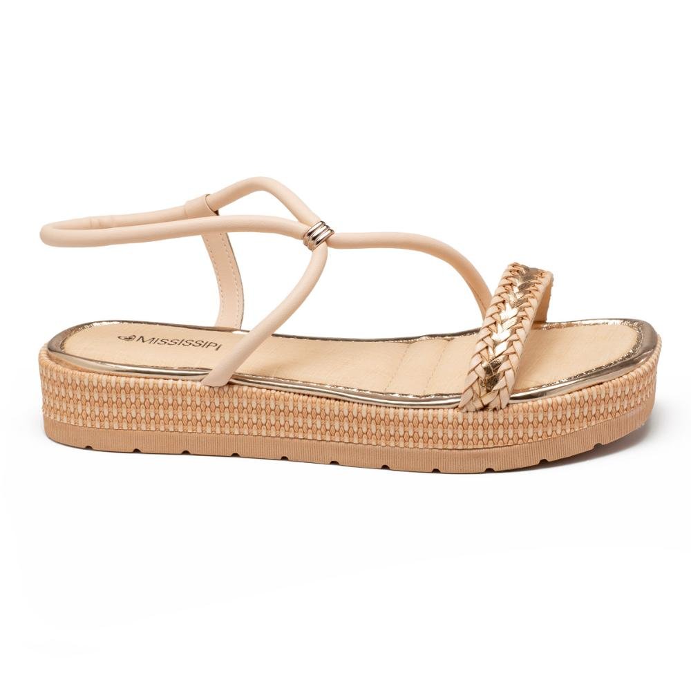 Sandália Mississipi Flatform MC653 Dourado 3