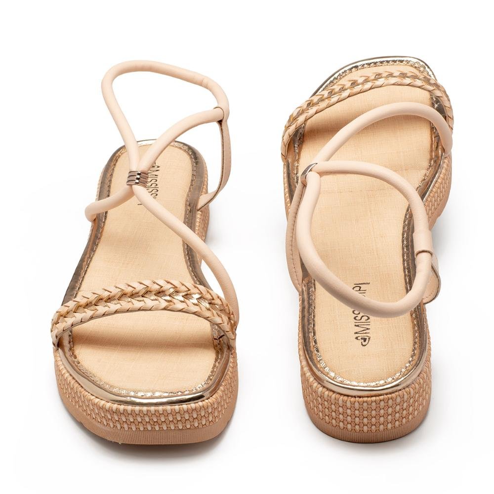 Sandália Mississipi Flatform MC653 Dourado 5