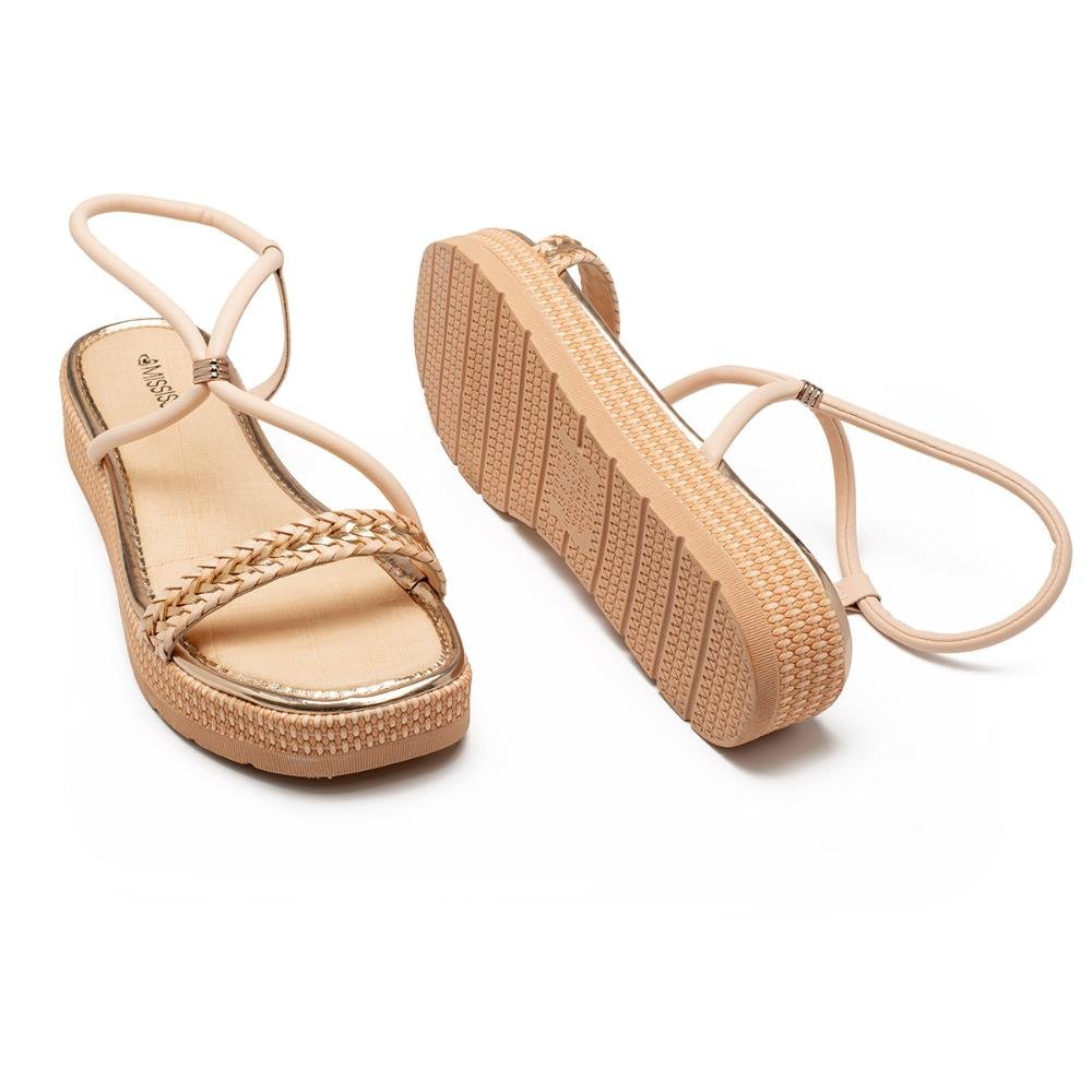 Sandália Mississipi Flatform MC653 Dourado 6