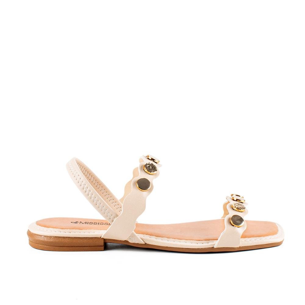Sandália Mississipi Rasteira MC742 Bege 1