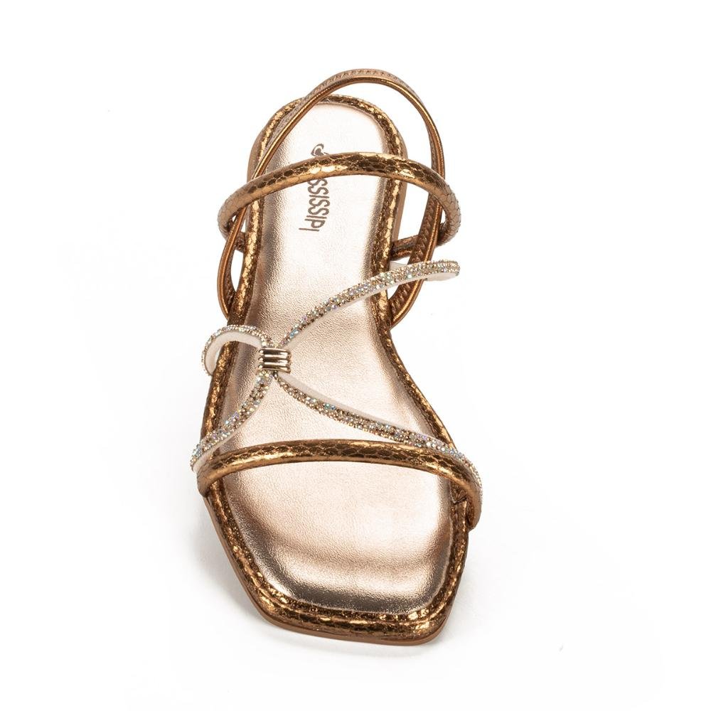 Sandália Mississipi Rasteira Metalizada MC791 Marrom 6