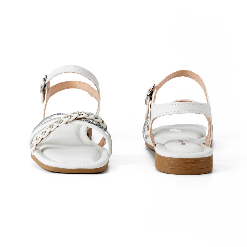 Sandália Pink Cats Infantil Rasteira V4941 Branco 3