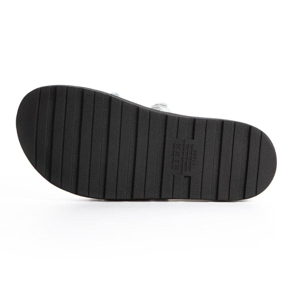 Slide Tanara Flatform Metalizado T8764 Prata 5