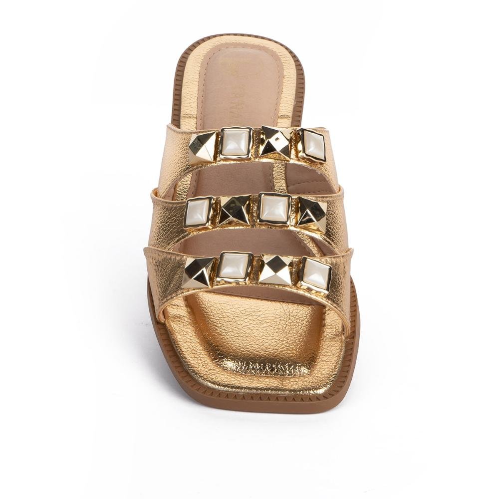 Slide Tanara Metalizado T8625 Dourado 6