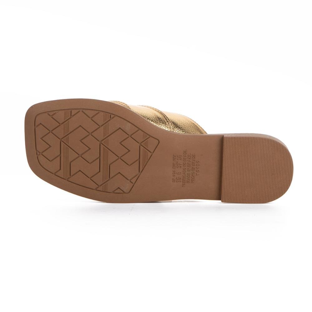 Slide Tanara Metalizado T8625 Dourado 4