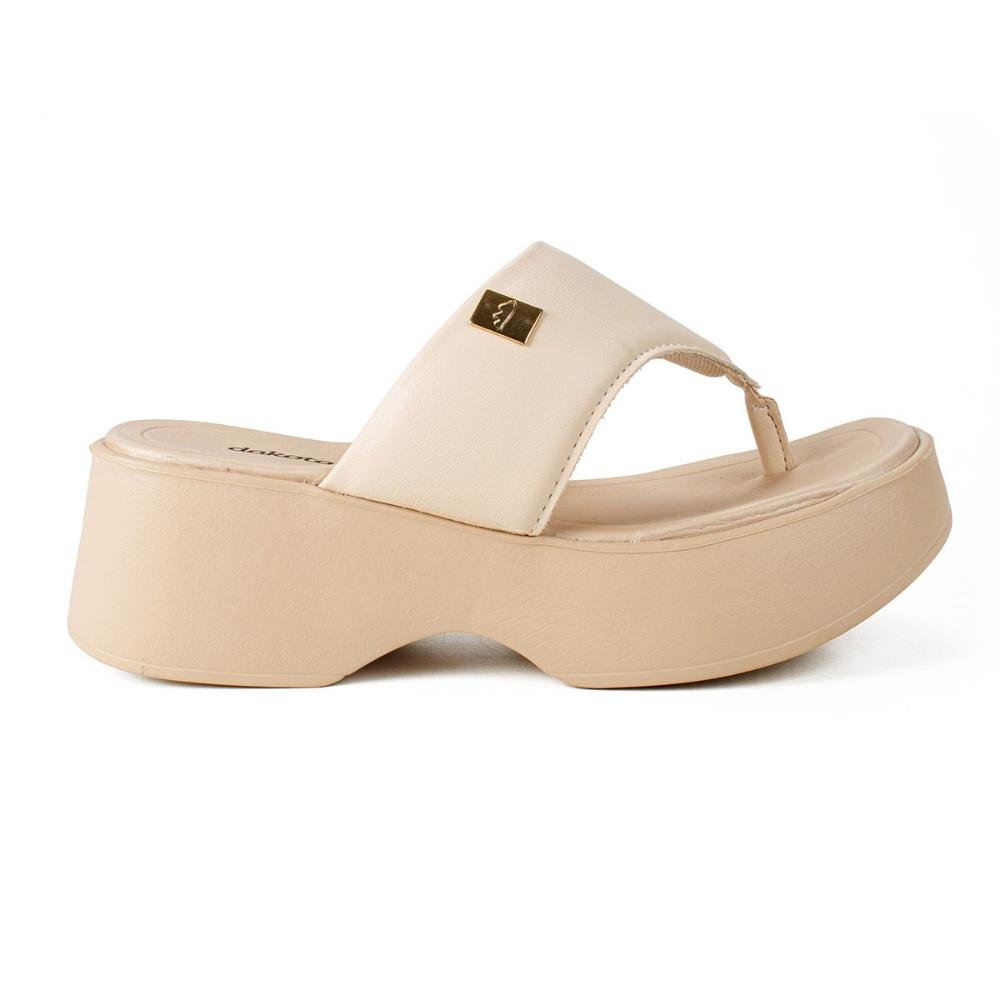 Tamanco Dakota Anabela Y8691 Bege 3