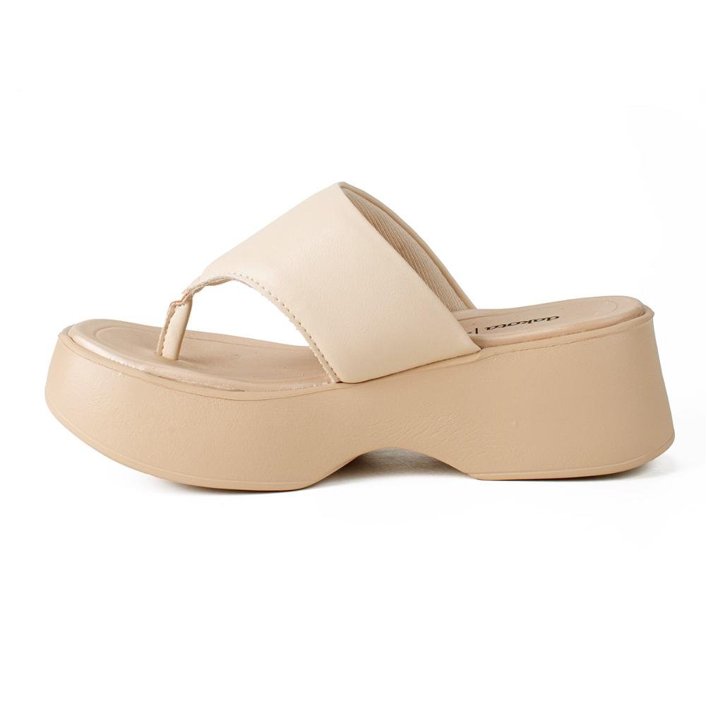 Tamanco Dakota Anabela Y8691 Bege 4