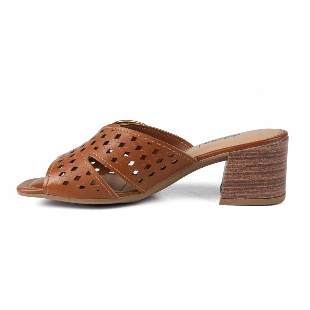 Tamanco Dakota de Salto Bloco Y8542 Marrom 3