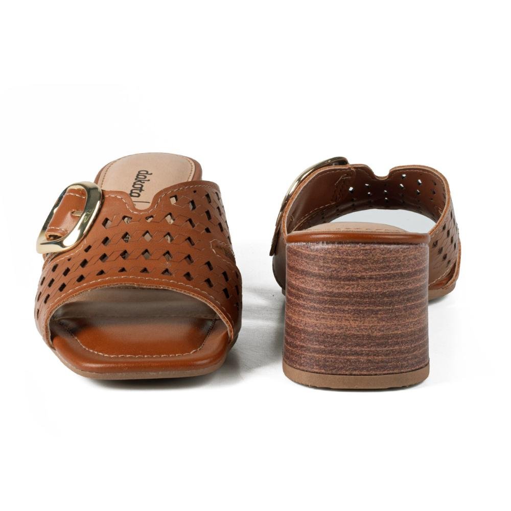 Tamanco Dakota de Salto Bloco Y8542 Marrom 4