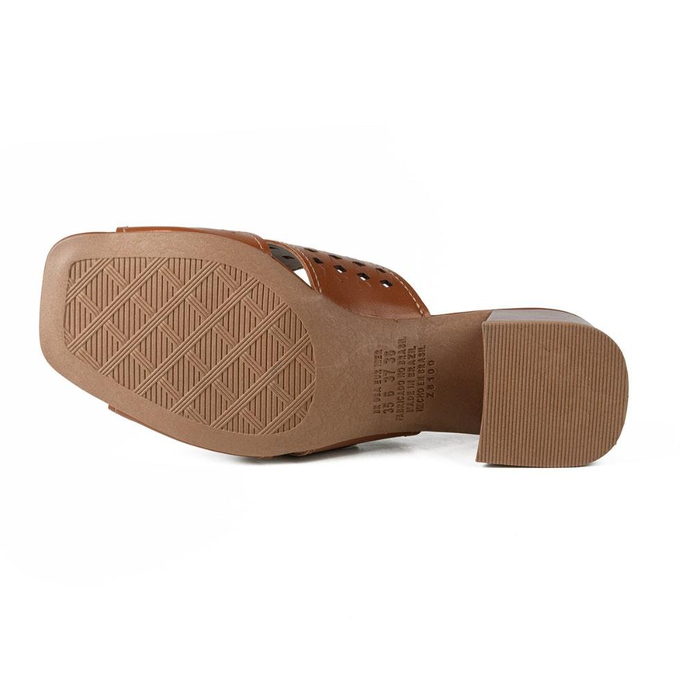 Tamanco Dakota de Salto Bloco Y8542 Marrom 5