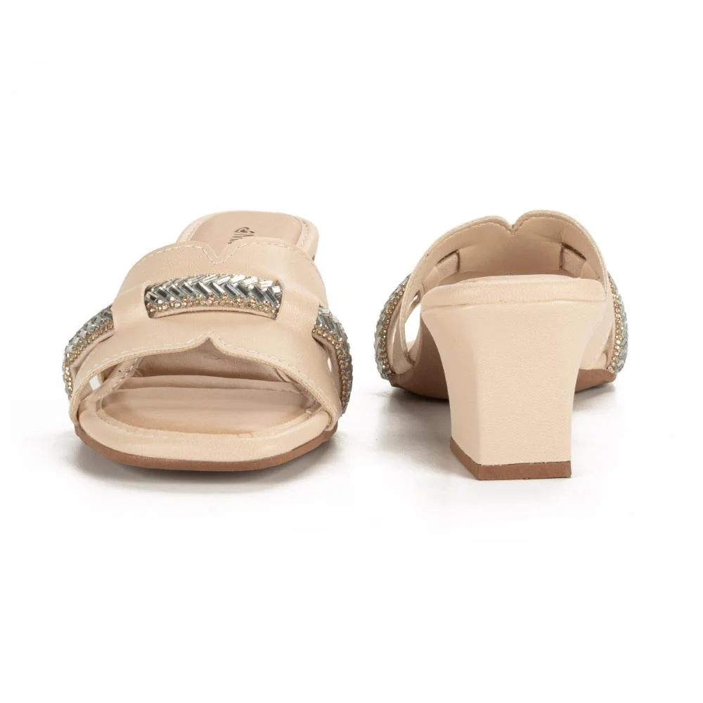 Tamanco Mississipi de Salto Bloco MC631 Bege 4