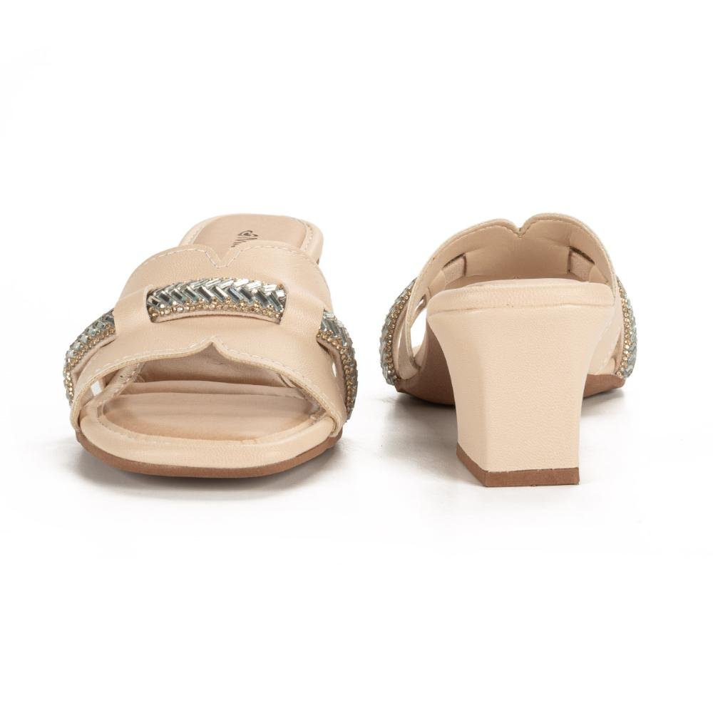 Tamanco Mississipi de Salto Bloco MC631 Bege 4