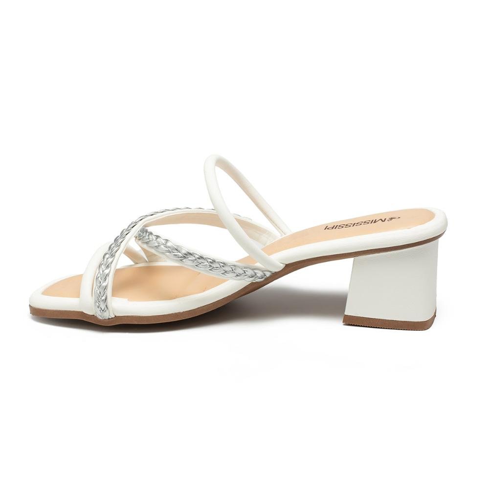 Tamanco Mississipi de Salto Bloco MC643 Branco 4