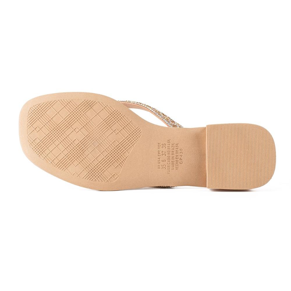 Chinelo Campesí de Salto Baixo Metalizado CP562 Dourado 5