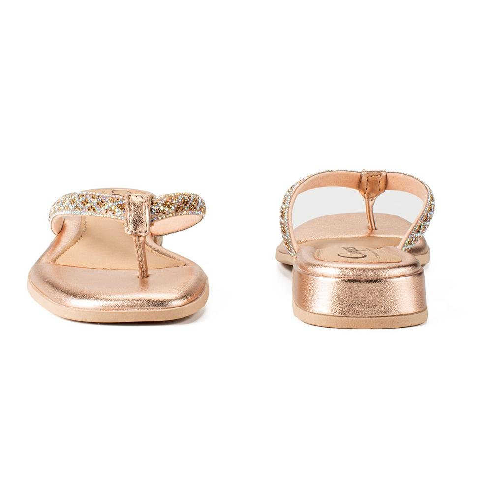 Chinelo Campesí de Salto Baixo Metalizado CP562 Dourado 6