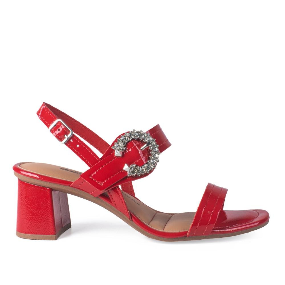 Sandália Dakota de Salto Bloco Y8923 Vermelho 3