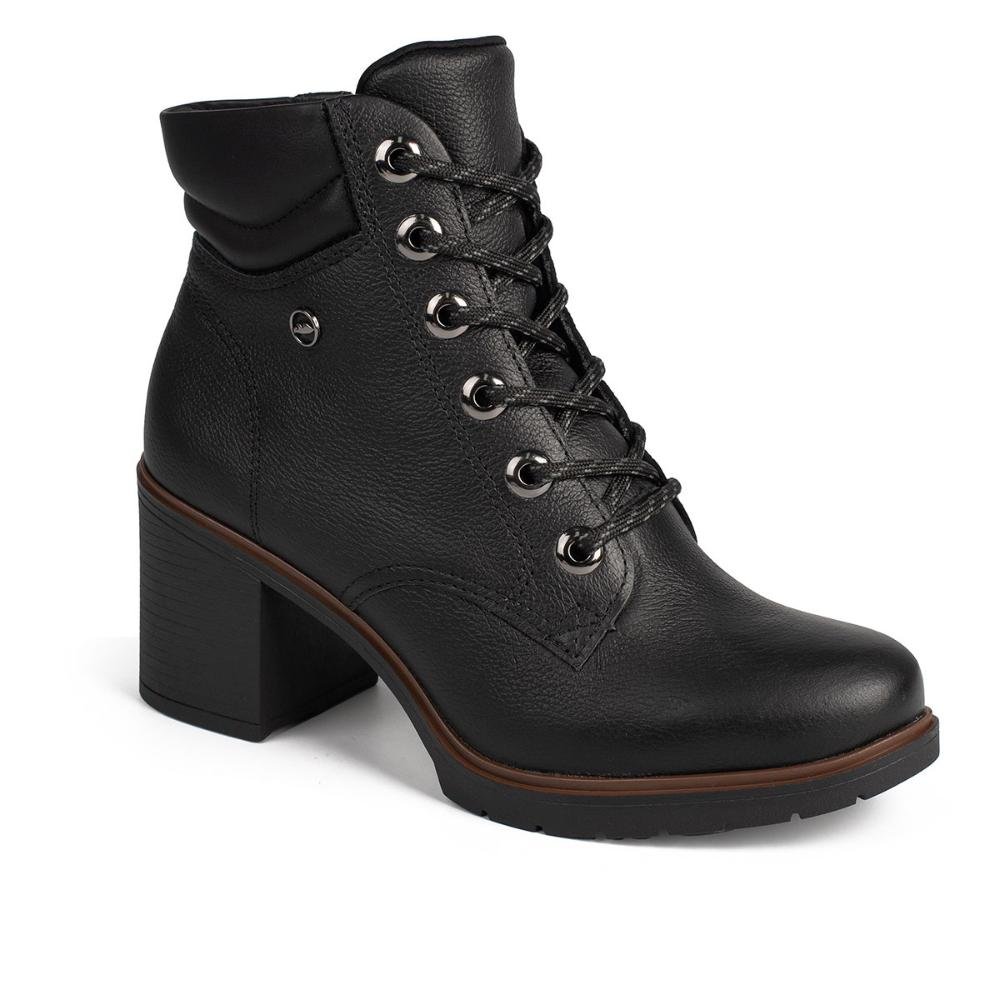Bota Coturno Dakota Em Couro Feminina D0391 Preto 1