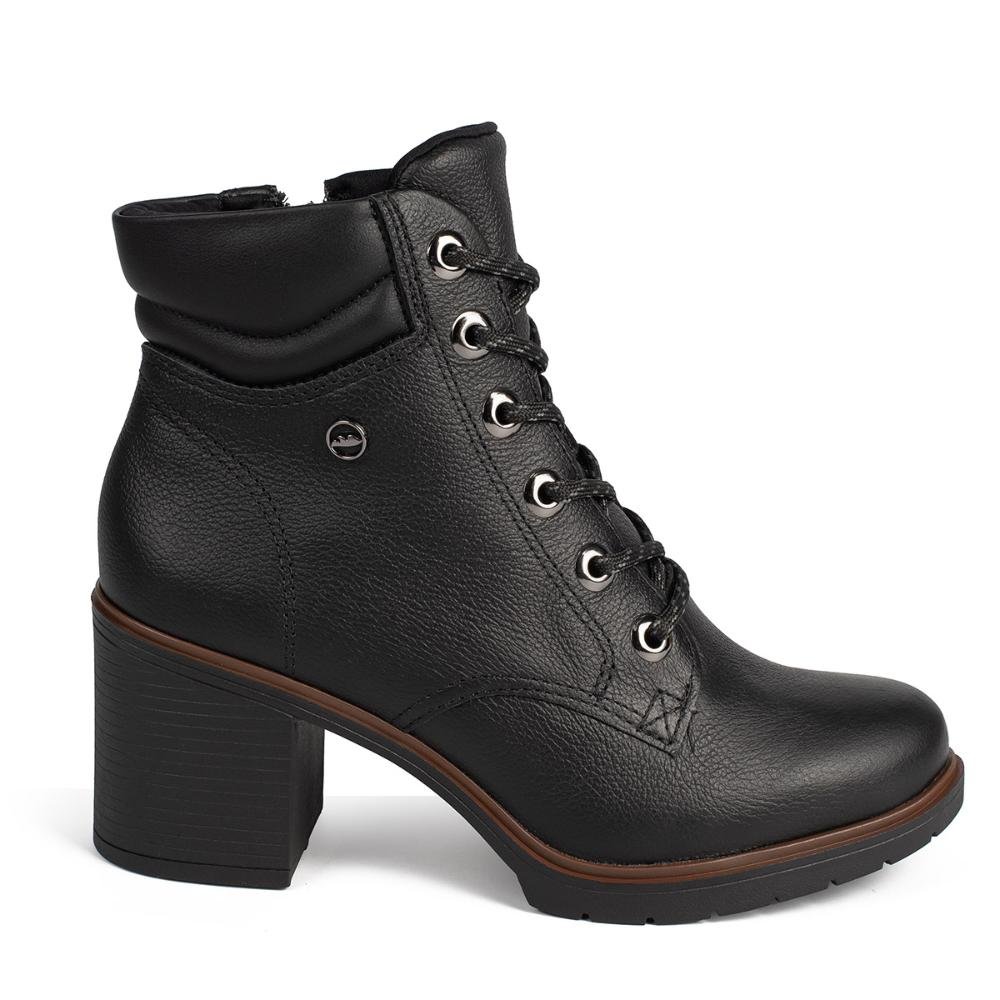 Bota Coturno Dakota Em Couro Feminina D0391 Preto 3