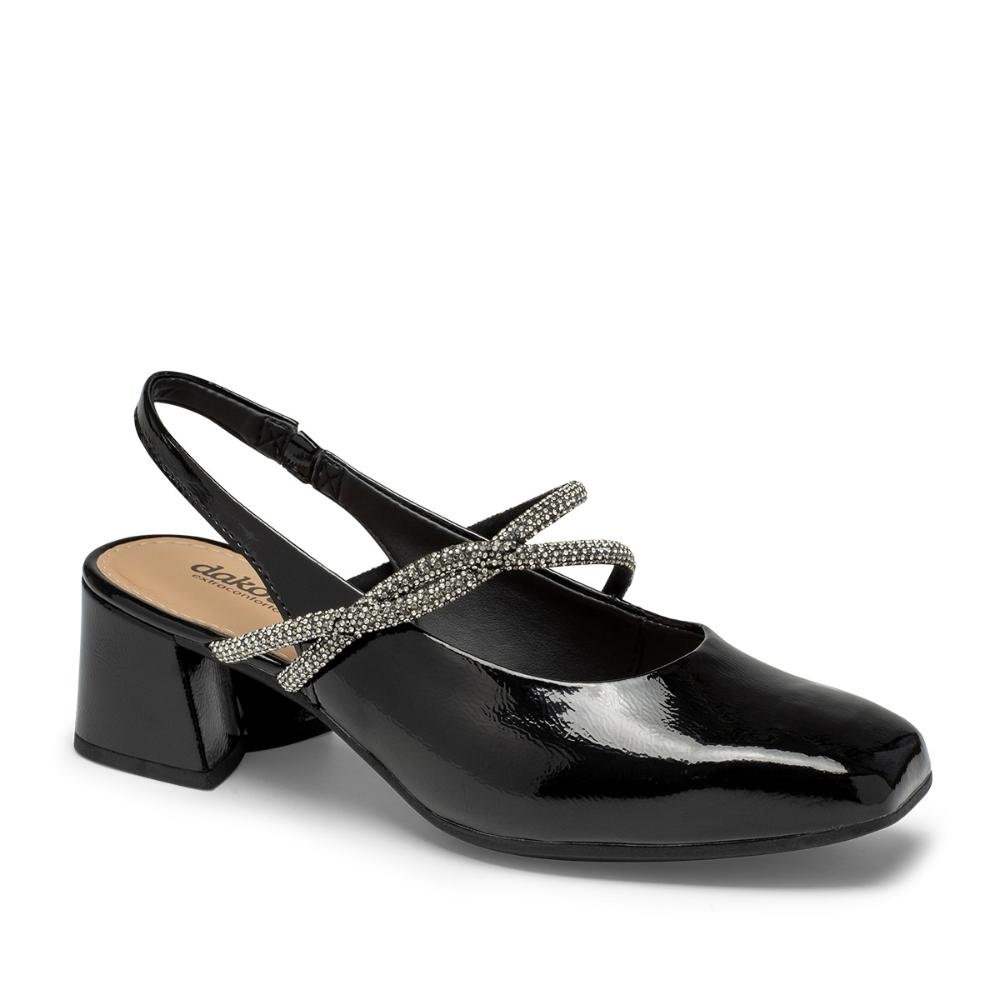Sapato Dakota de Salto Bloco D0084 Preto 1