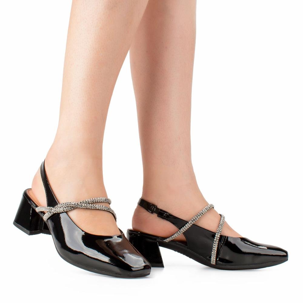 Sapato Dakota de Salto Bloco D0084 Preto 2