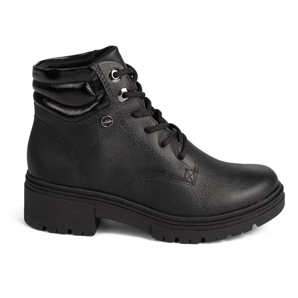 Bota Coturno Dakota Em Couro Feminina D0451 Preto 3