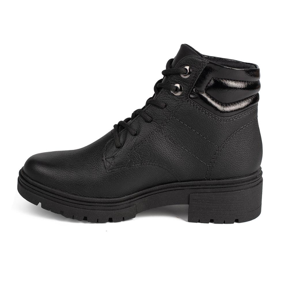 Bota Coturno Dakota Em Couro Feminina D0451 Preto 4
