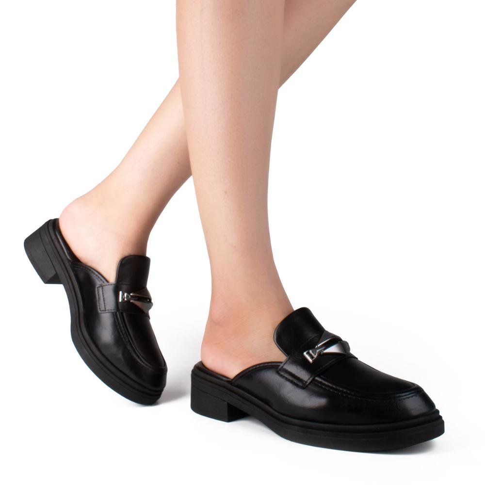 Mule Dakota de Salto Bloco D0422 Preto 2