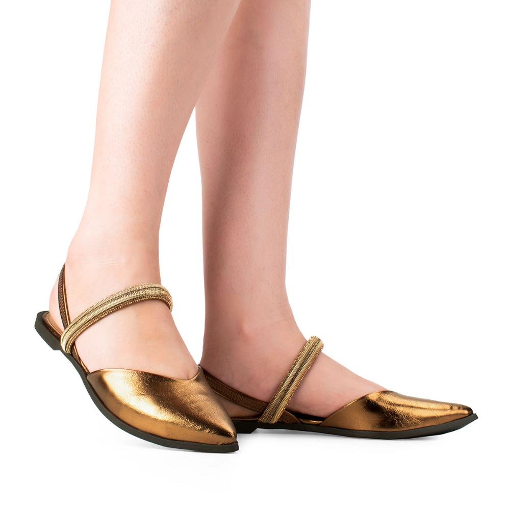 Sapatilha Dakota Metalizada D0214 Dourado 2
