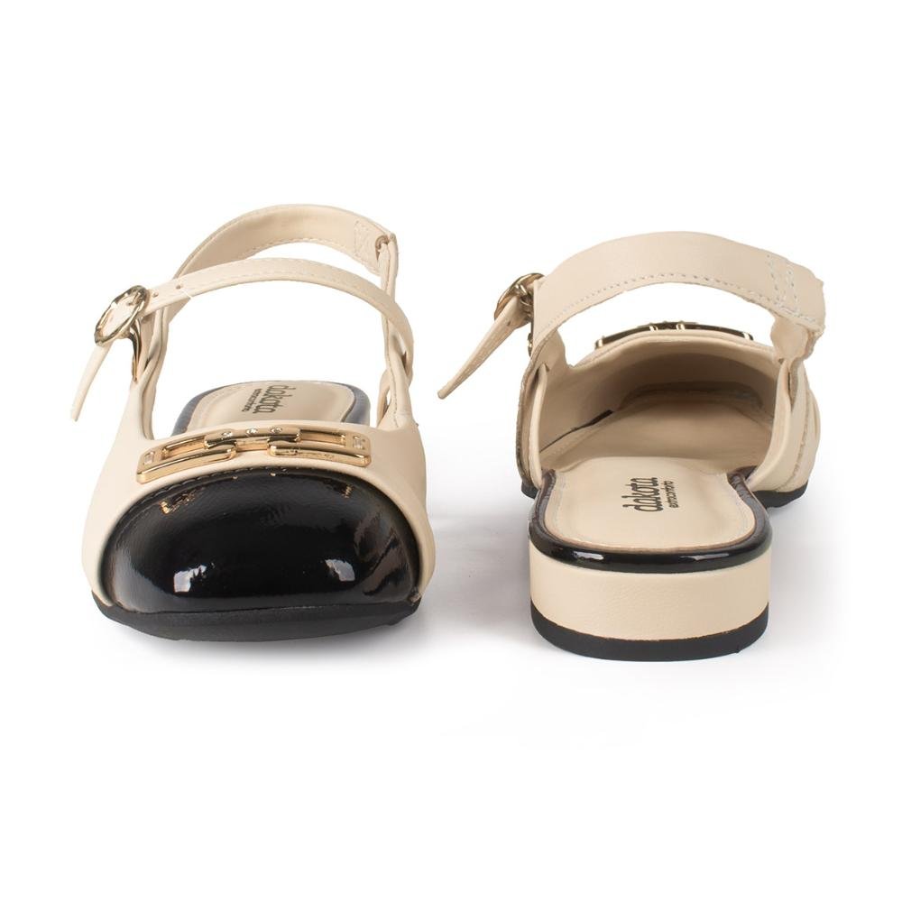 Sapato Dakota de Salto Baixo Metalizado D0071 Branco 6